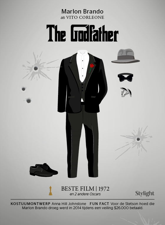 Stylight Oscars smoking en hoed The Godfather