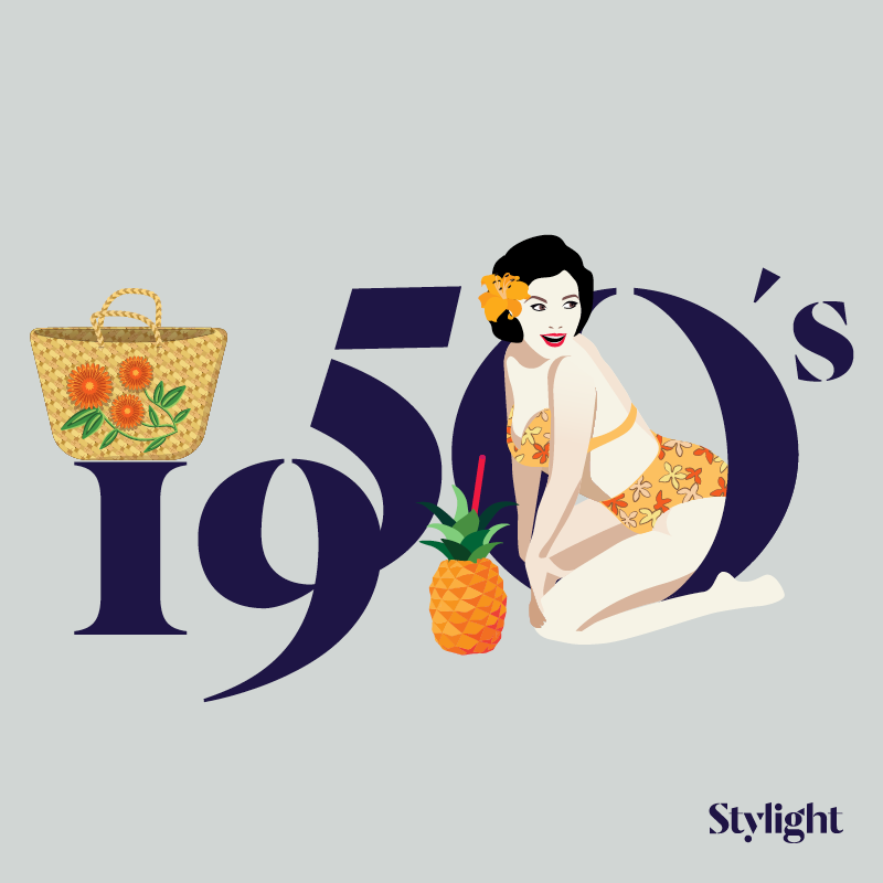 Stylight de bikini is jarig jaren 50 model in bloemenbikini