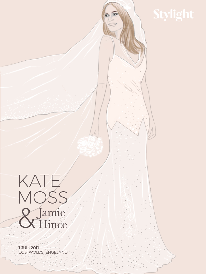 Memorabele trouwjurken Stylight Kate Moss