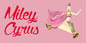 Miley Cyrus in gekke outfit op ijsje