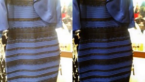 Wit met gouden jurk en blauw met zwarte jurk Stylight