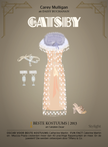 Stylight Oscars roze avondjurk met bondje en accessoires The Great Gatsby