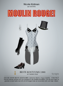 Stylight Oscars showgirl pakje en hoed Mouling Rouge