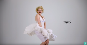 Stylight model als Marilyn Monroe in witte jurk