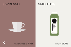 Stylight kopje koffie versus groene smoothie