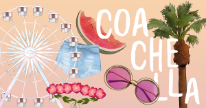 Stylight Coachella mode ABC reuzenrad denim shorts watermeloen bloemenkrans zonnebril palmboom