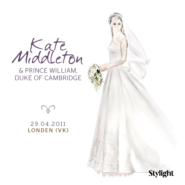 Stylight Kate Middleton in haar trouwjurk