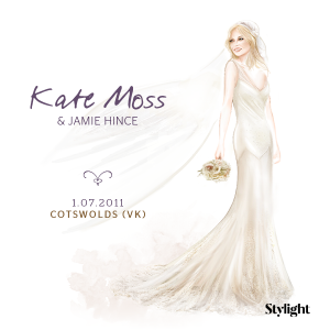 Stylight Kate Moss in haar trouwjurk