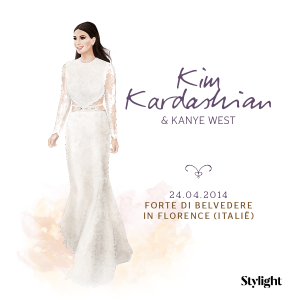 Stylight Kim Kardashian in haar trouwjurk