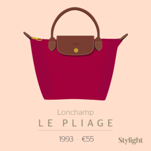 Stylight designer tas rode Pliage tas Longchamp