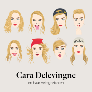 De vele gezichten van Cara Delevingne