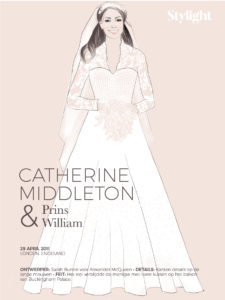 Memorabele trouwjurken Stylight Kate Middleton Prins William